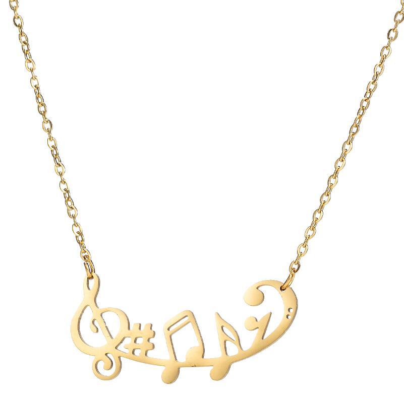 Gold Music necklace