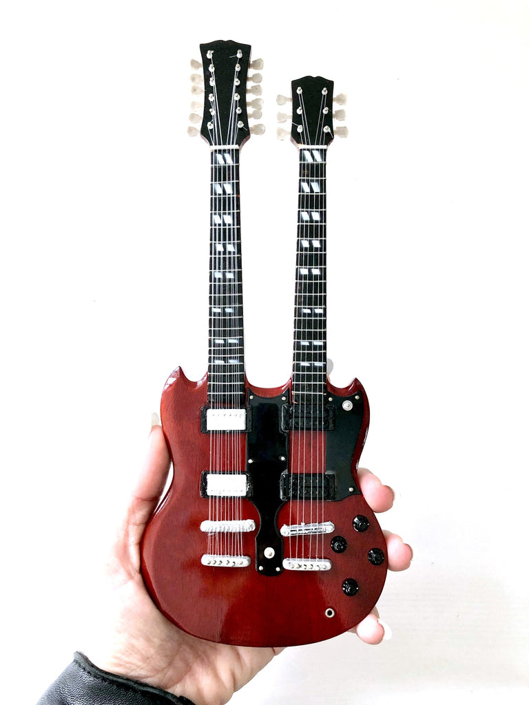 Miniature Gibson Twin Neck Guitar replica collectable